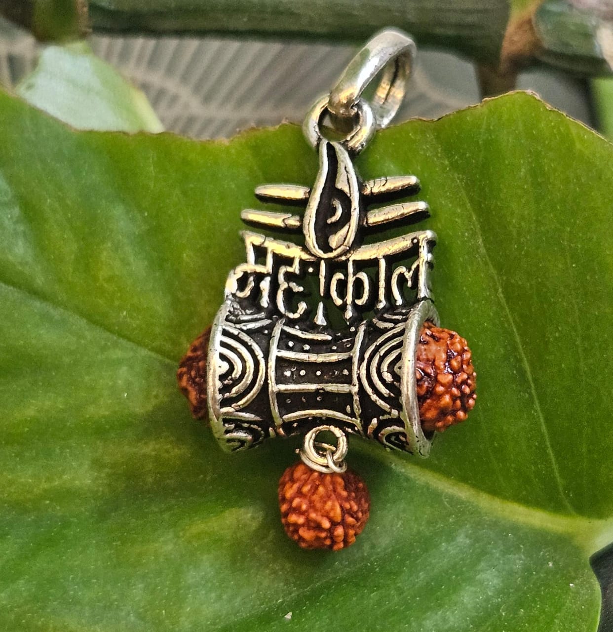 Mahakal Rudraksha Pendant in 925 Silver
