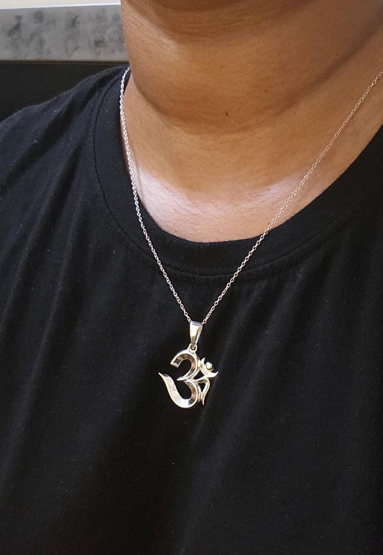 Om Symbol Men's Pendant in 925 Silver