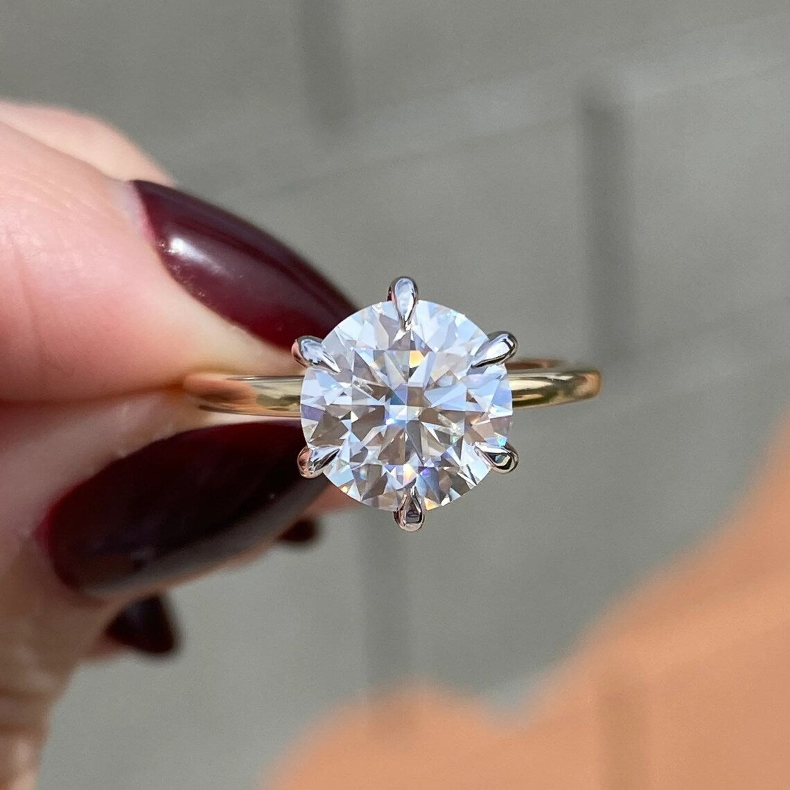Round Cut CZ Diamond Women Ring
