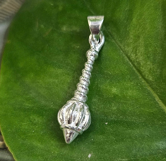 Hanuman's Shastra Gada Pendant in 925 Silver