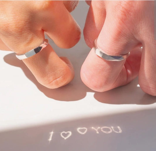 Light Sculpted Rings for Couples