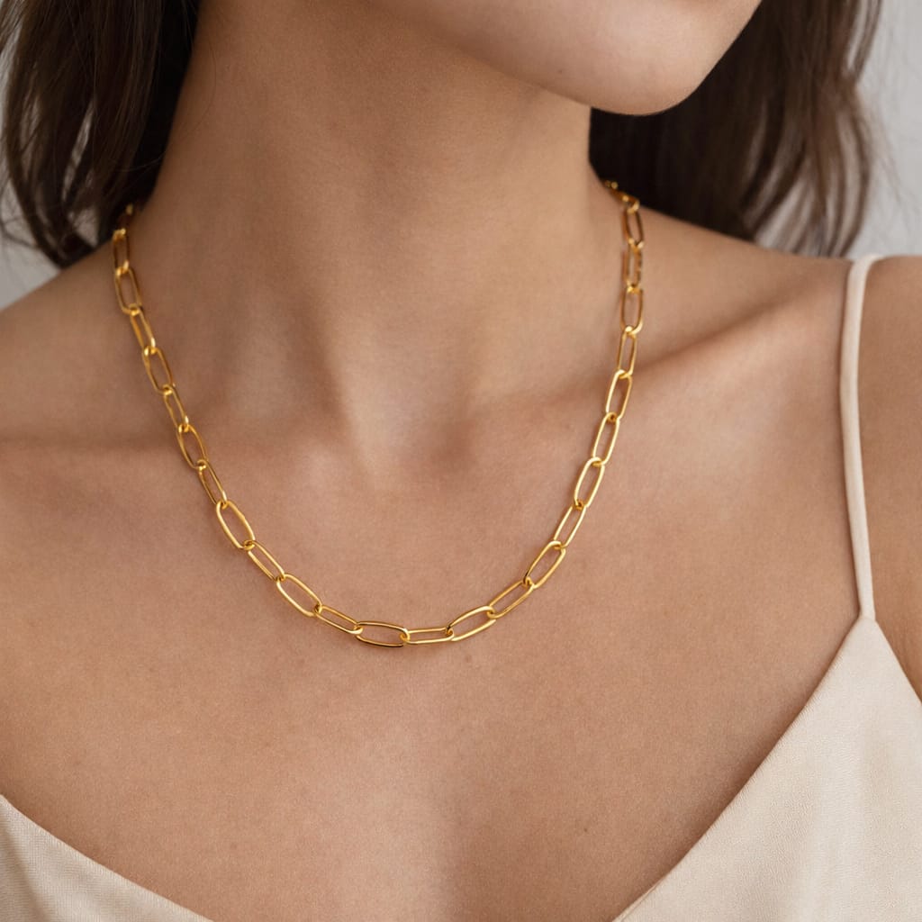 Paperclip Gold Chain