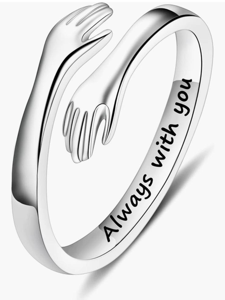 Silver Hug Ring for Couples (Single)