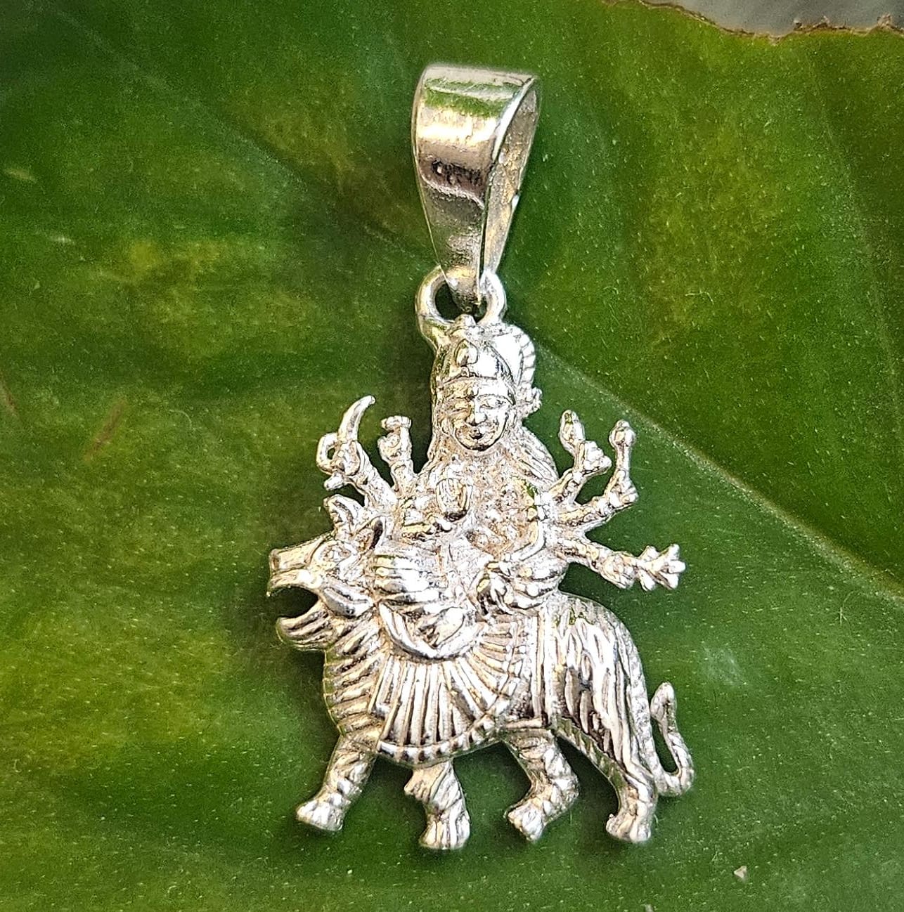 Durga Mata Devi Pendant in 925 Silver