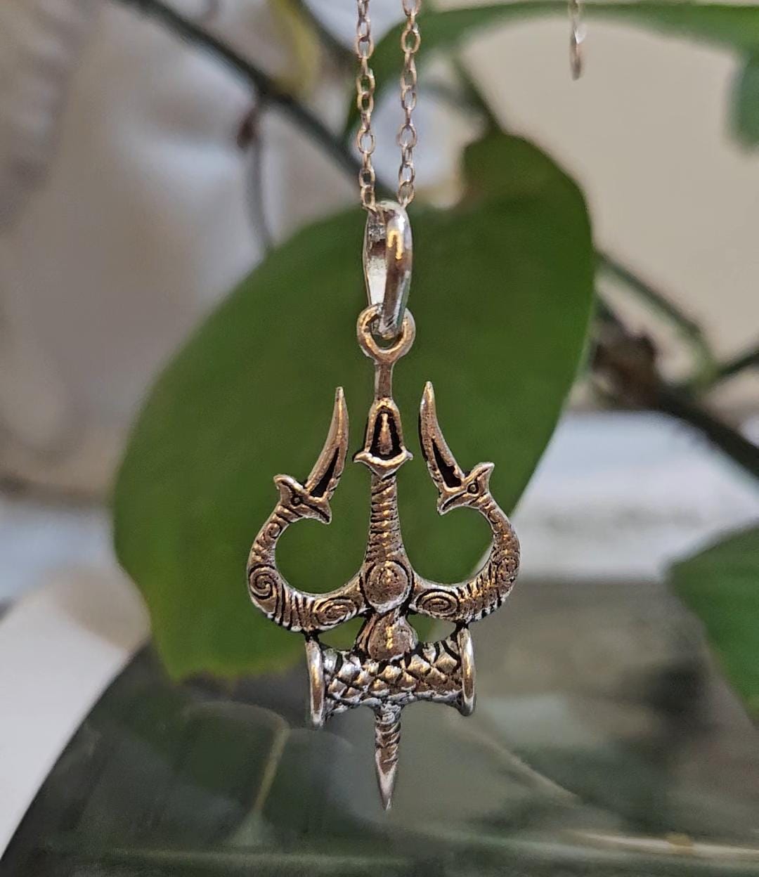 Power of the Gods Trishul Pendant in 925 Silver