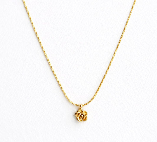 Rose Flower Gold Necklace