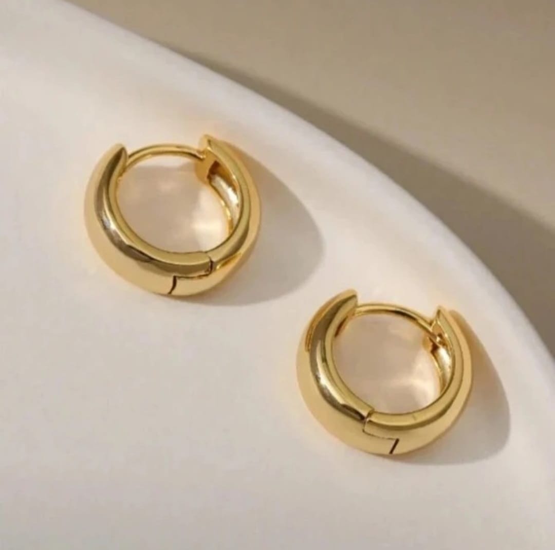 Gold Huggie Hoops