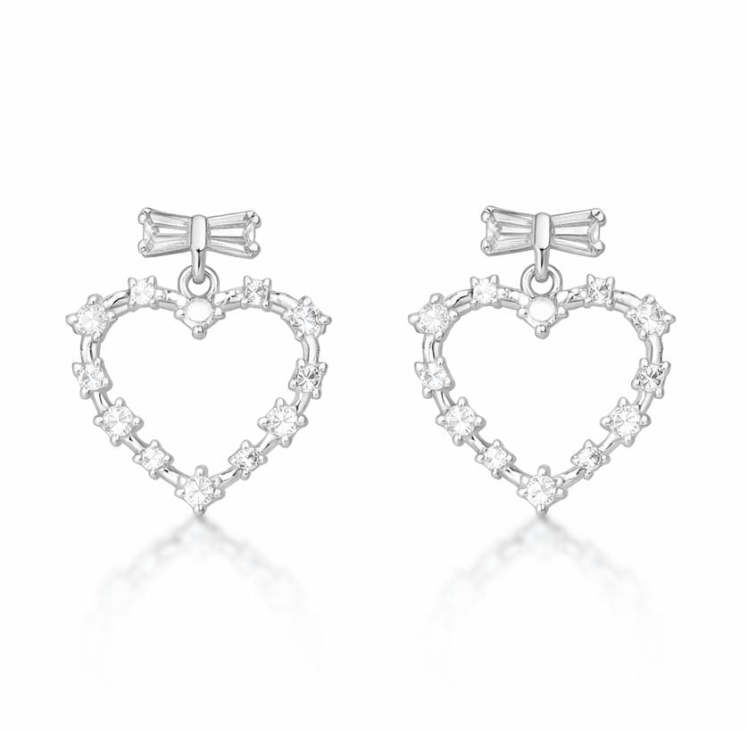 Heart Earrings 92.5 Silver