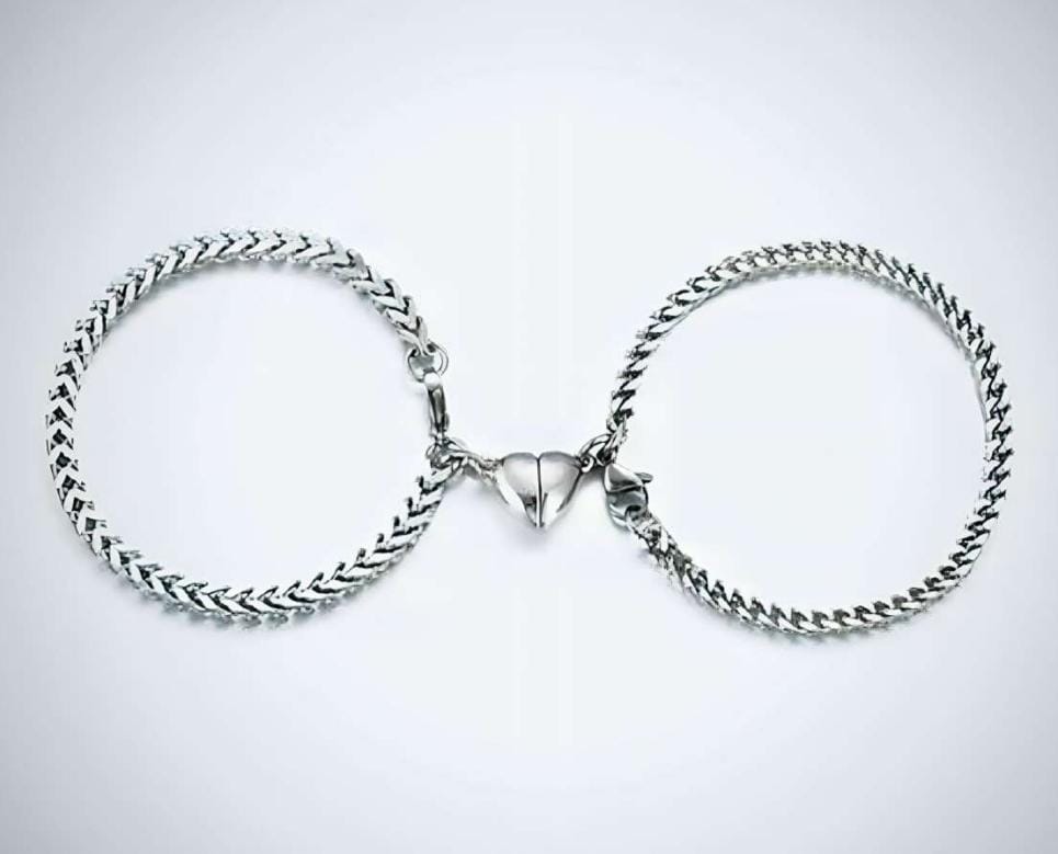 Magnetic Heart Couples Bracelet Set