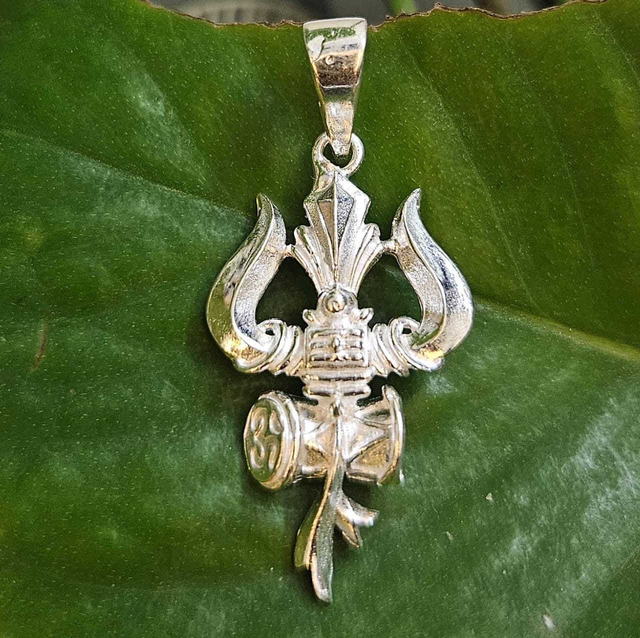 Lord Shiva Trishul Pendant in 925 Silver