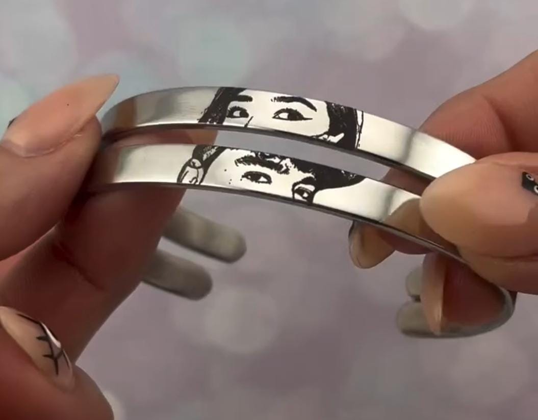 Photo Engrave Cuff Bracelet