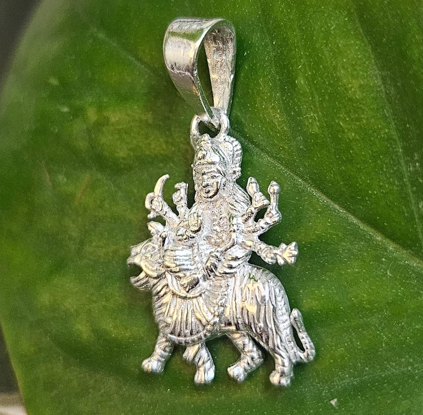 Durga Mata Devi Pendant in 925 Silver