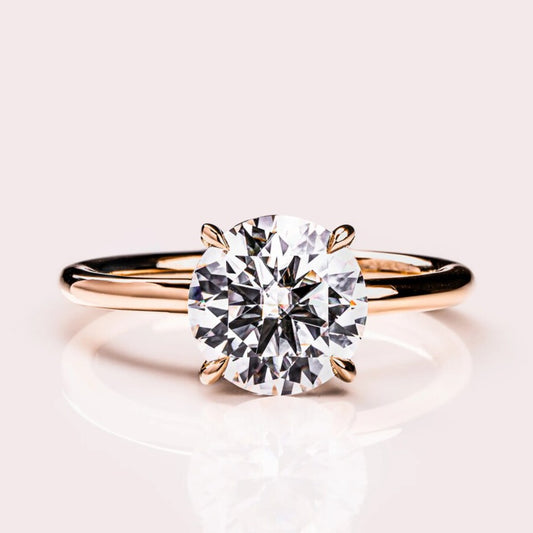 Round Cut CZ Diamond Women Ring